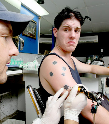 cross tattoos under eye. #67 – Southern Cross Tattoos